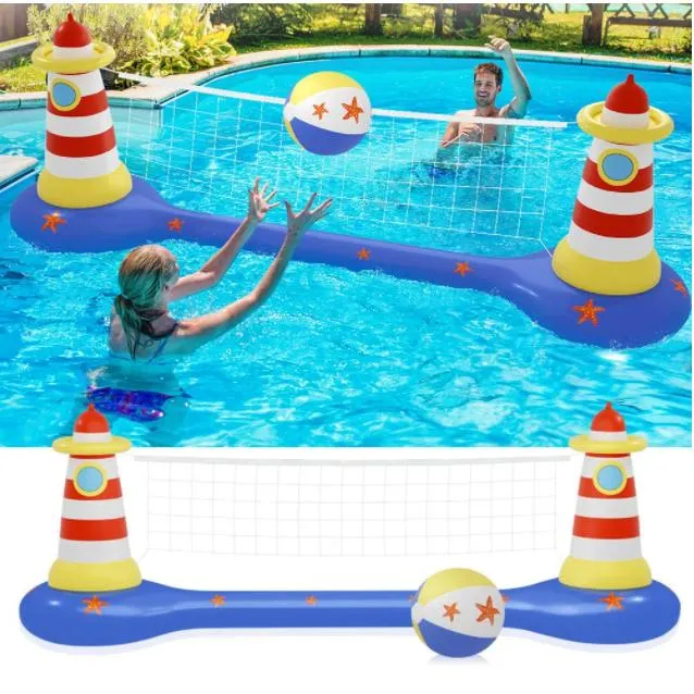 Bộ Phao Bóng Chuyền Hồ Bơi cho gia đình Volleyball Water Game (Big Size) 300x70x95cm (Float)