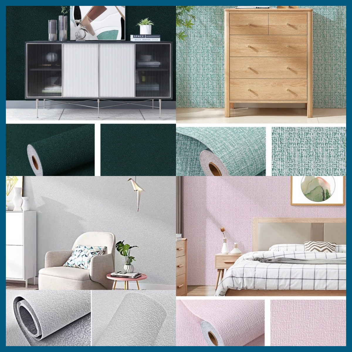 Cuộn 3M - khổ rộng 50cm giấy dán tường xốp siêu xinhh