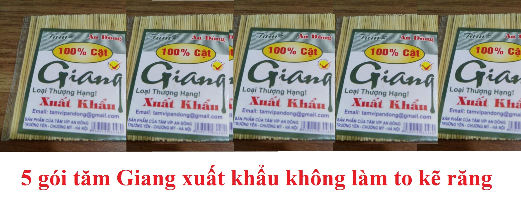 5 gói Tăm Giang cao cấp xuất khẩu