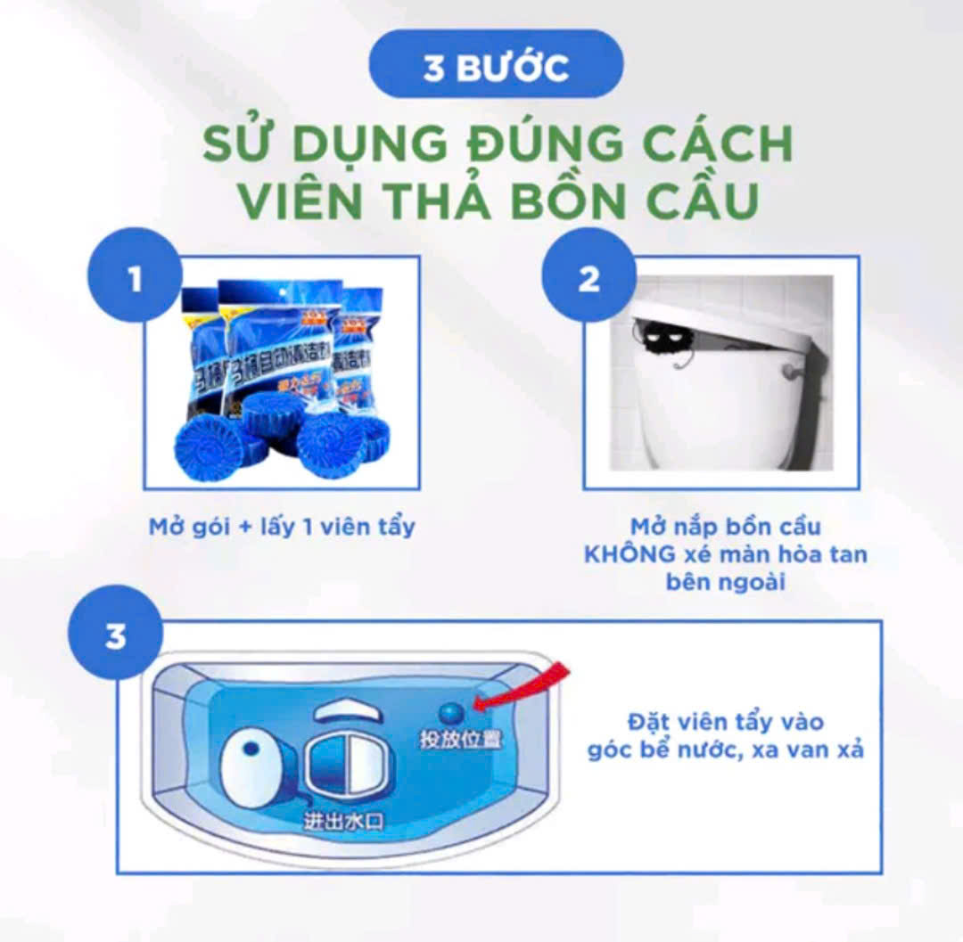 combo 10 viên tảy bồn cầu 420g, siêu sạch tiện dụng