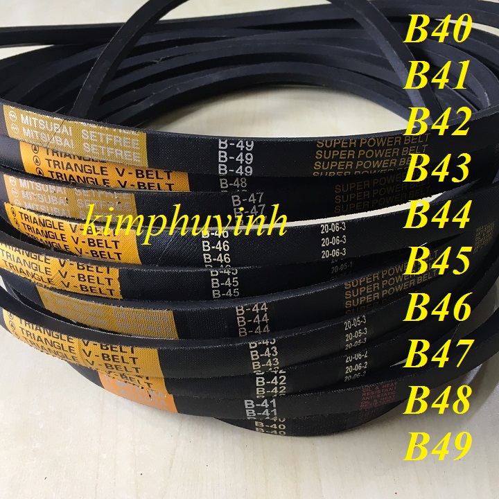 01 sợi - dây curoa đủ size - dây cu roa bản b40 -> b49