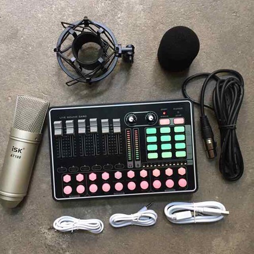 [Xã Kho] Combo Trọn Bộ Mic Hát Karaoke Livestream Online, Combo Mic BM900 và Soundcard MKAI H9 – Thu Âm Hát Live Stream, AutoTune, Giả Giọng, Có Bluetooth Tặng Giá Đỡ, Màng Lọc