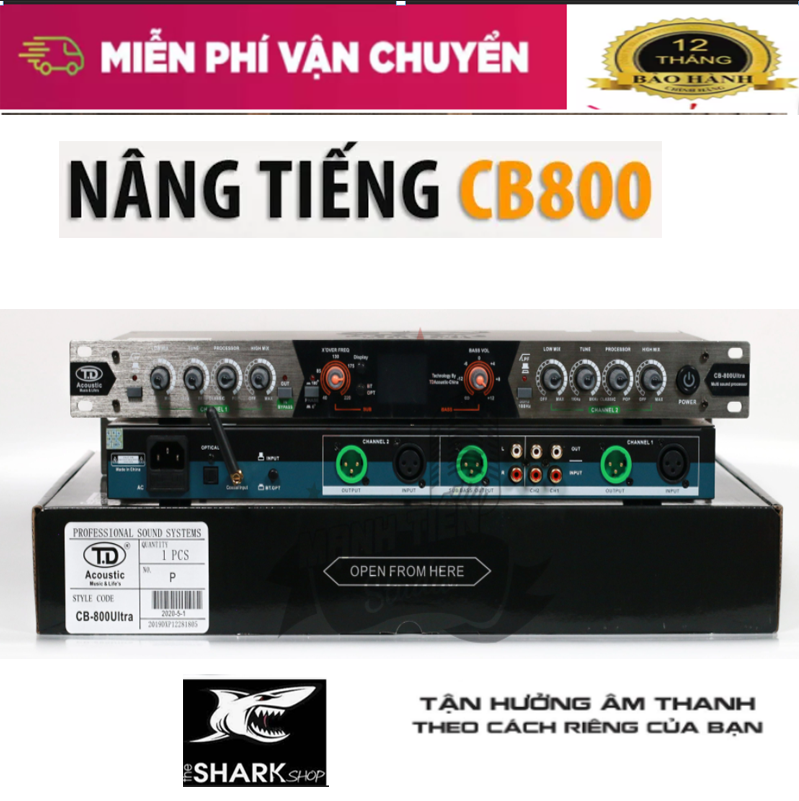 [XẢ KHO] Máy Nâng Tiếng Hát Td Acoustic Cb-800 Ultra Cao Cấp,Thiết Bị Nâng Tiếng Thiết Kế Kim Loại Cao Cấp,Đèn Led Nổi Bật Cho Âm Thanh Dàn Karaoke Chất Lượng,Nâng Giọng Hát Trong Sáng Có Thể Kết Hợp Cả Vang Cơ,Vang Số (Mixer Karaoke)