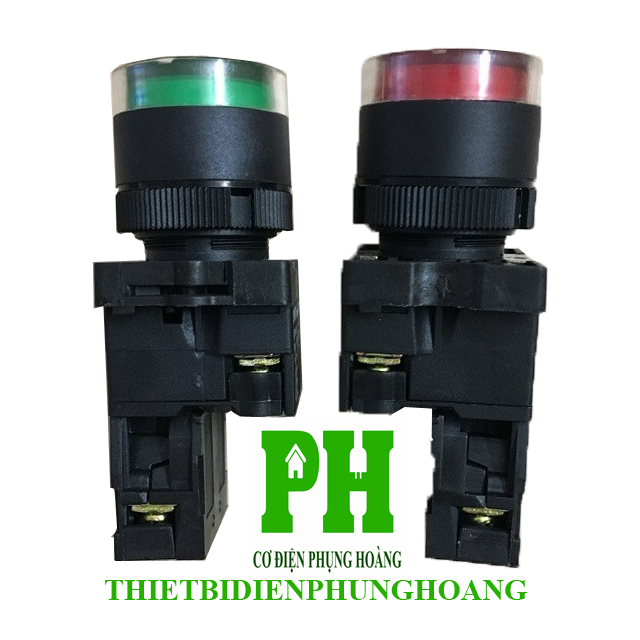 Nút nhấn có đèn xanh đỏ np2-ew3361 - ew3462 chint