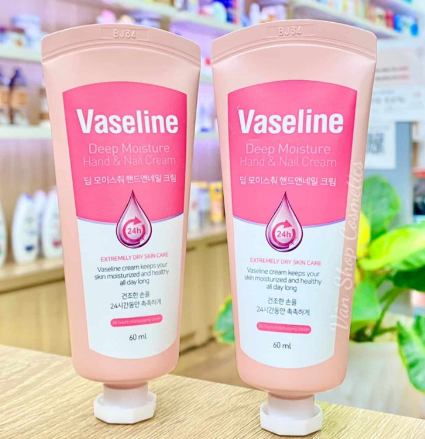 Kem dưỡng da tay và móng Vaseline Deep Moisture 60ml hàng nội địa Hàn