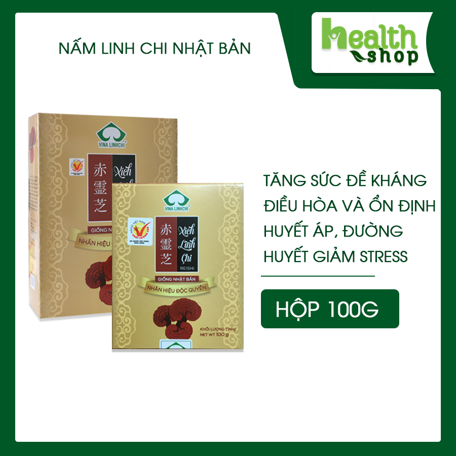 Linh Chi Nhật Cắt lát 100G - Hỗ trợ trong điều trị tiểu đường, Giúp ổn định huyết áp, Giảm cholesterol