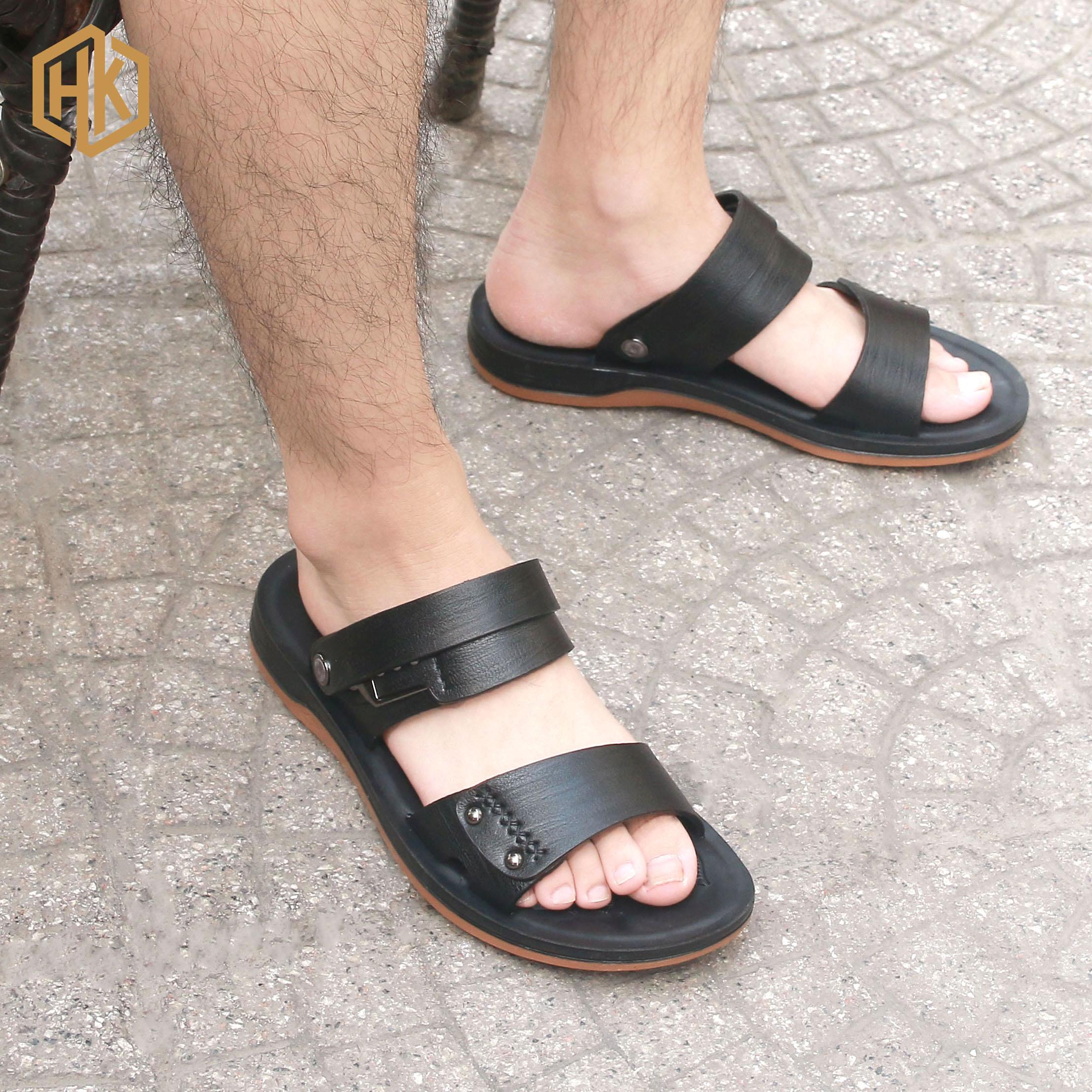 [Ảnh+Video thật] Dép nam da bò cao cấp thương hiệu HEIKA/Dép hậu nam/Sandal nam