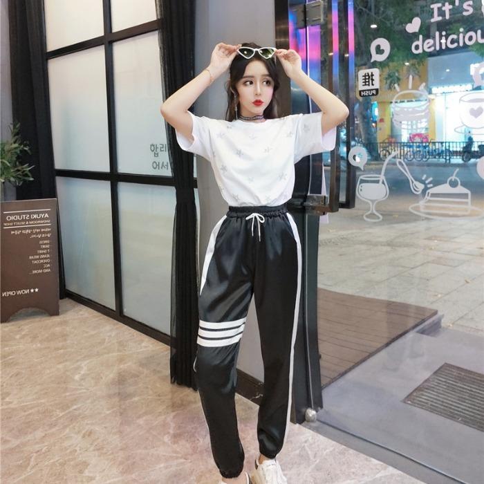 Quần thể thao vải dù phối sọc nam nữ Kiểu dáng Hàn Quốc cá tính HE021 ERIK