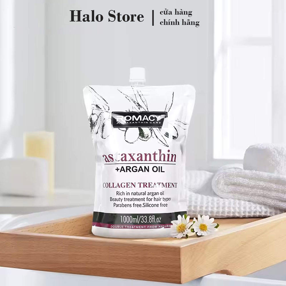 HẤP Phục Hồi Tóc ROMACY KERATIN TINH CHẤT  ARGAN BỔ SUNG DƯỠNG CHẤT GIÚP  TÓC THÊM CHẮC KHỎE , MƯỢT 1000ml