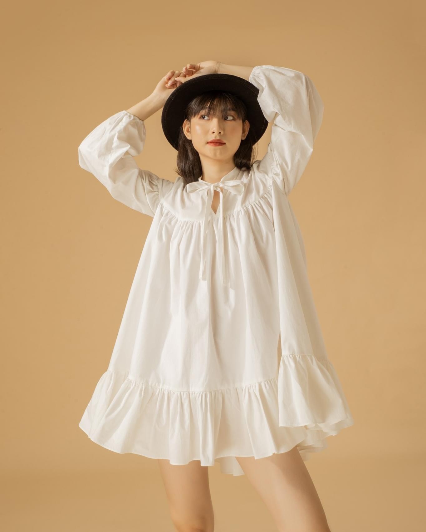 Clélie - đầm trazepe white dress