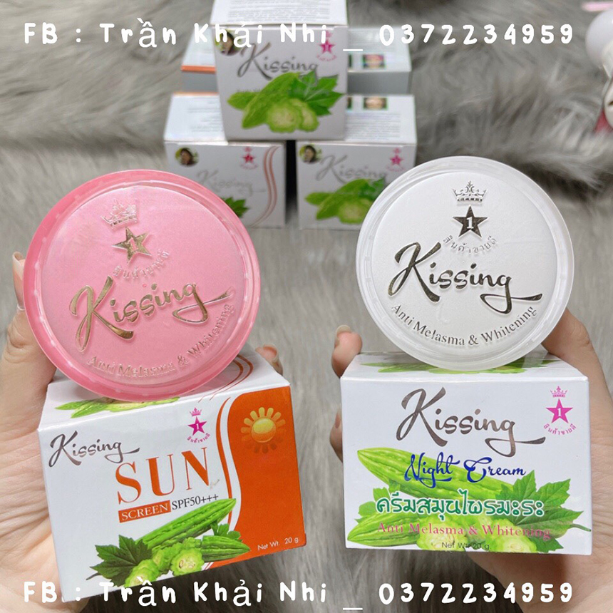 Kem khổ qua KISSING mờ thâm sẹo mụn nám tàn nhang dưỡng da chống nắng thái lan 20g