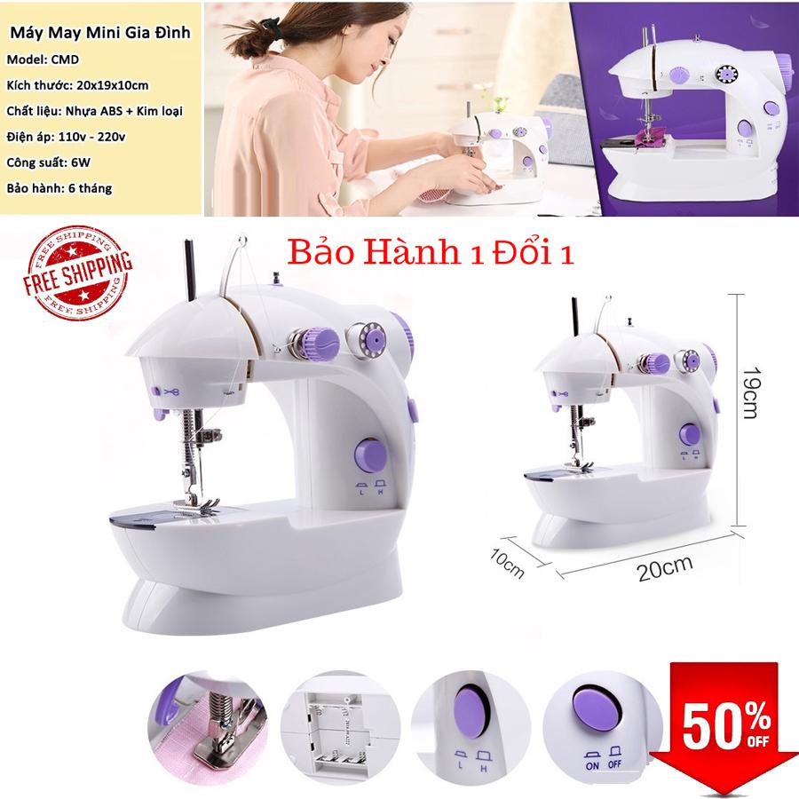 Máy may mini, máy may để bàn CMD 202 , máy may khâu đa năng , máy may mini để bàn có đèn kéo tiện dụng , máy khâu mini gia đình thế hệ mới.