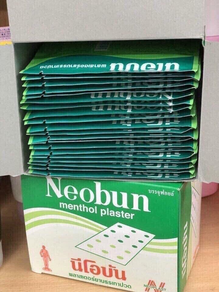 Combo hộp 20 gói cao dán giảm đau neobun thái lan