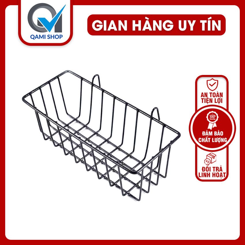 [FREESHIP] Giỏ cài lưới sắt rổ treo khung sắt trang trí giá để đồ QM15 chất liệu cứng cáp chắn chắn, phun sơn tĩnh điện chống gỉ - QAMI SHOP