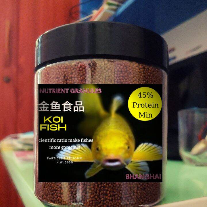 Cám cá koi Shanghai 45% đạm kích màu, tăng size nhanh.