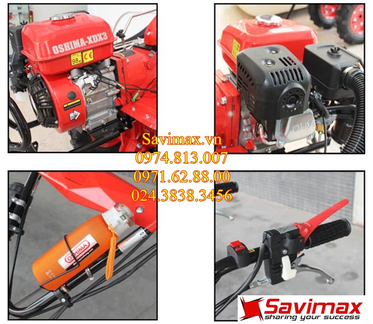 Máy xới đất chạy xăng oshima xdx3