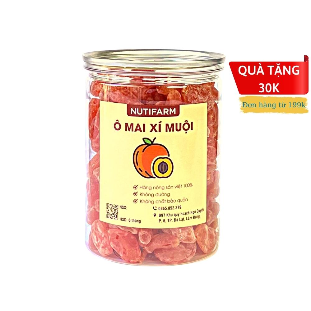 Ô mai đào xí muội chua ngọt không hạt 400gr NutiFarm trái cây sấy đặc sản đà lạt
