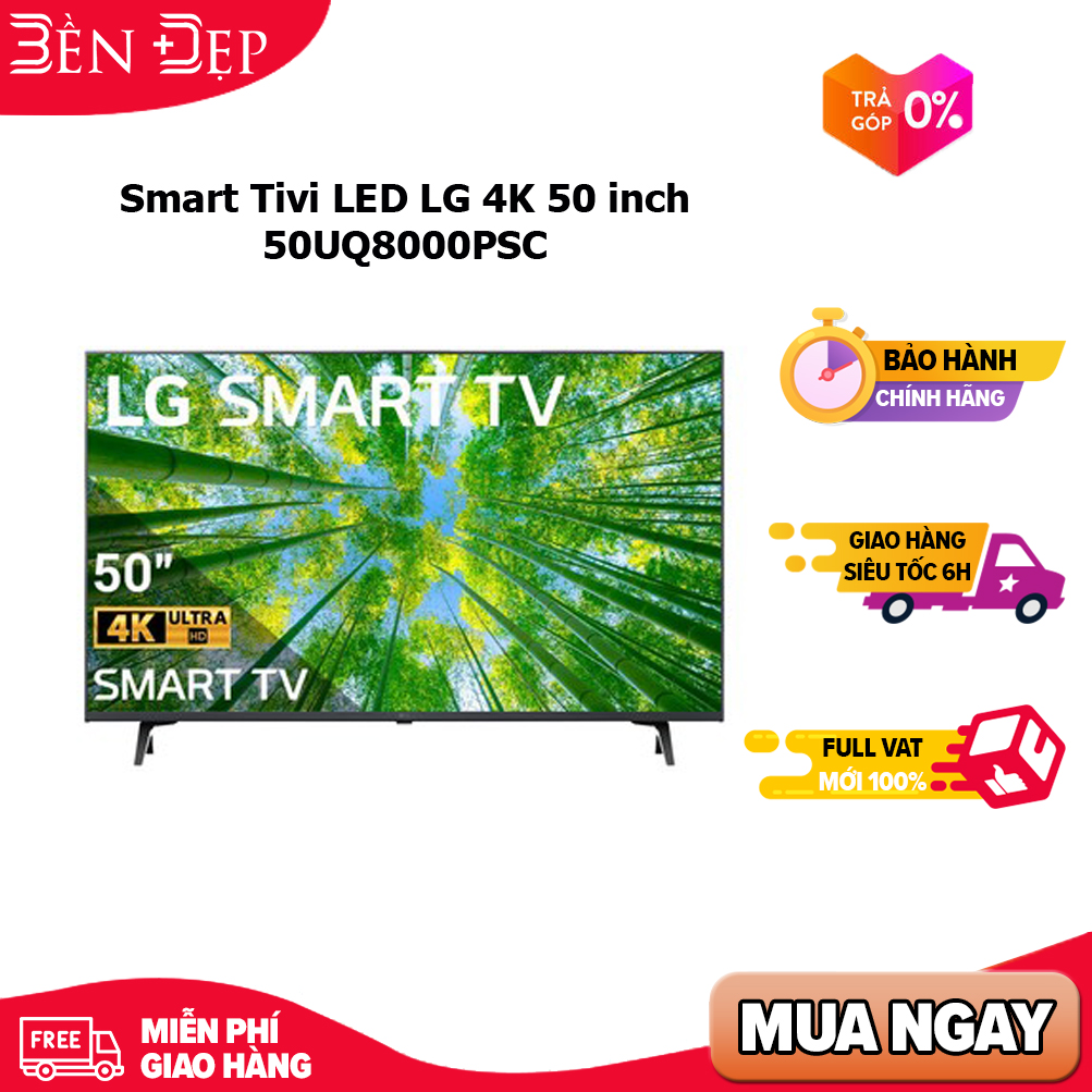Smart tivi led lg 4k 50 inch 50uq8000psc