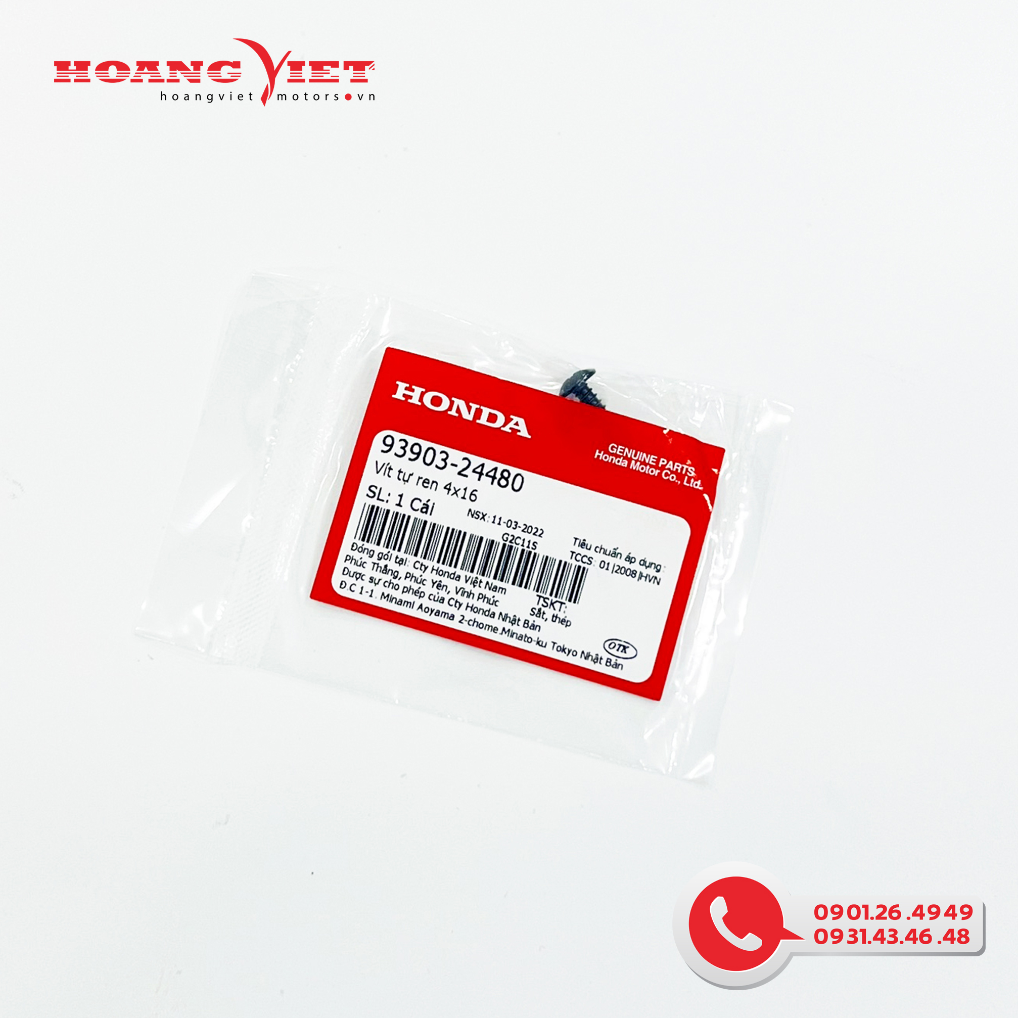 Vít tự ren 4x12 - honda vít tự ren nhiều dòng xe 4x12 - 9390324480