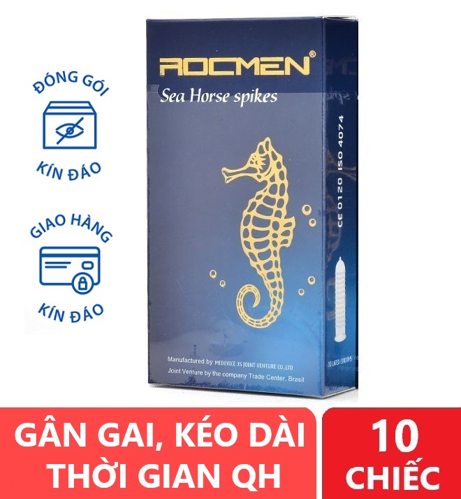 FREESHIP 1 hộp Bao cao su Brazil ROCMEN hộp 10 cái - Kéo dài thời gian