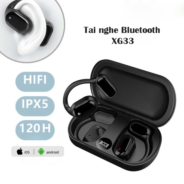 Tai Nghe Bluetooth Không Dây XG33 Màn Hình LED Âm Thanh Nổi Có Mic Kèm Hộp Sạc Chất Lượng Cao