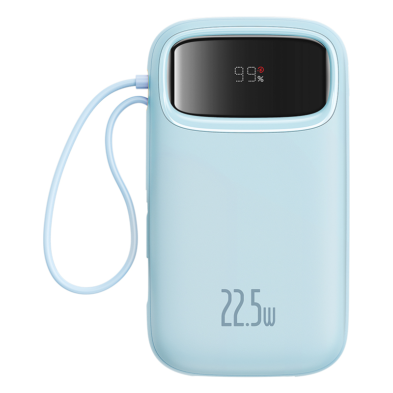 Baseus Qpow Power Bank 20000mAh PD Sạc nhanh Power Bank Tích hợp hai dây cáp Bộ sạc di động Bộ pin ngoài cho điện thoại