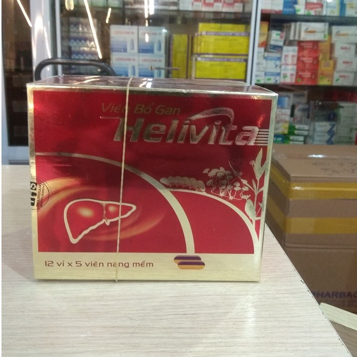 Viên uống bổ gan HELIVITA Chính Hãng - Giúp bổ gan , tăng cường chức năng gan , gan nhiễm mỡ , thải độc gan - hộp 60 viên