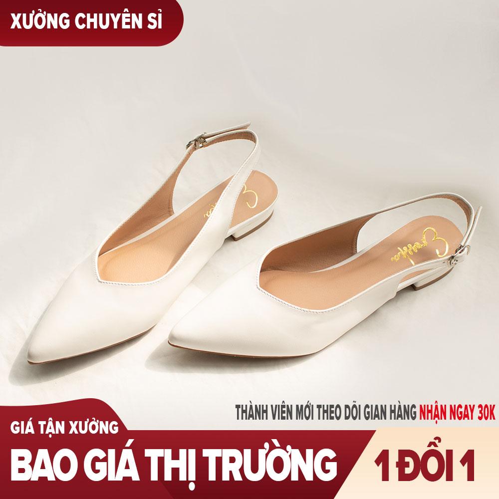 Giày nữ, giày cao gót slingback mũi nhọn cao 2cm thời trang kiểu dáng basic - EL001