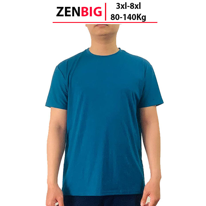 (75-130kg) Áo phông nam không cổ BIGSIZE cho người mập người béo bụng bự