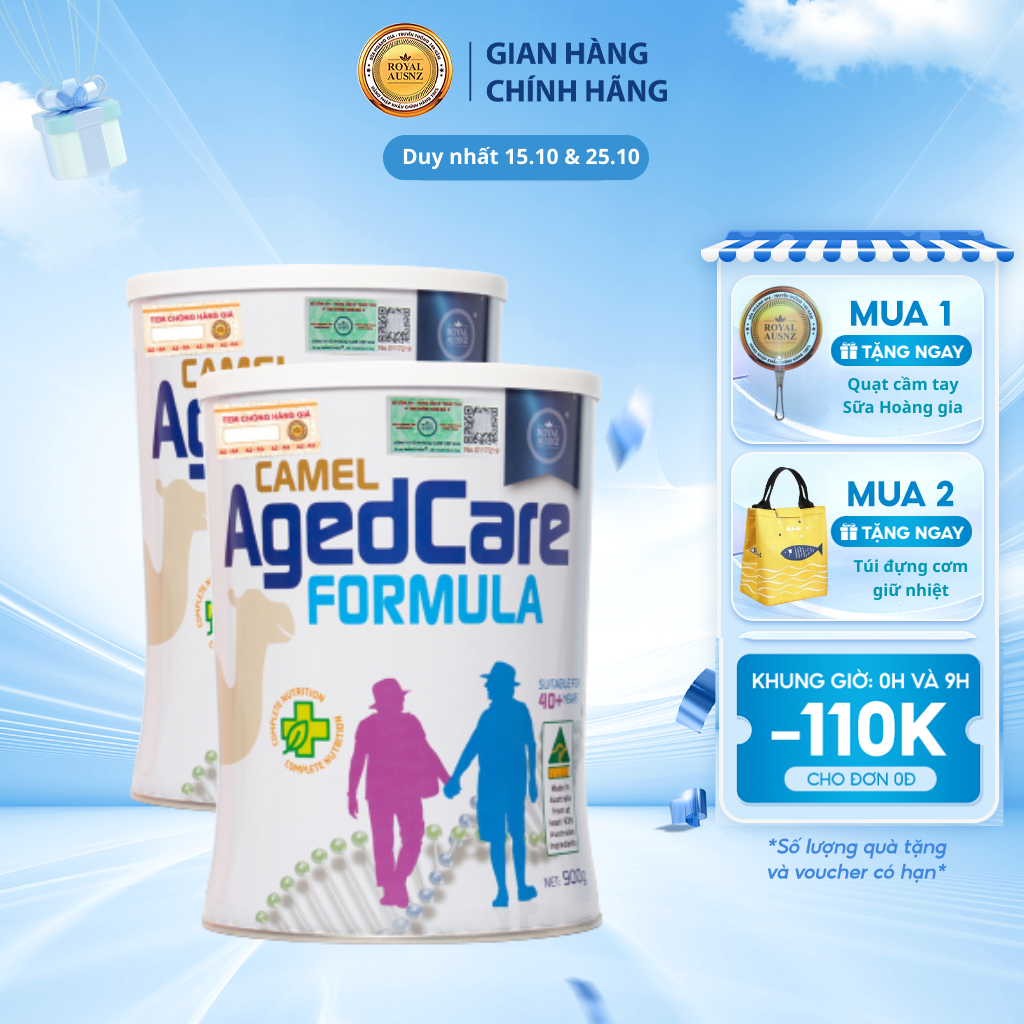 DATE T6.2024 Combo 2 Hộp Sữa Camel Aged Care Formula ROYAL AUSNZ Bổ Sung
