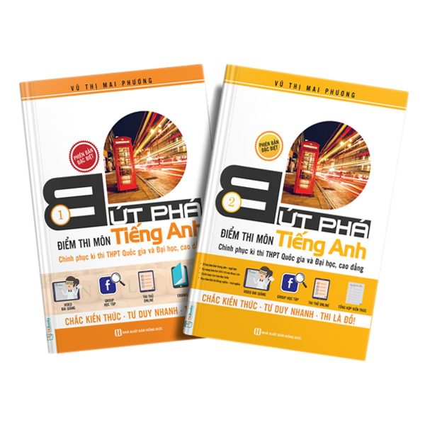 Combo 2 bộ sách bứt phá điểm thi thpt quốc gia tiếng anh 1 + tiếng anh 2