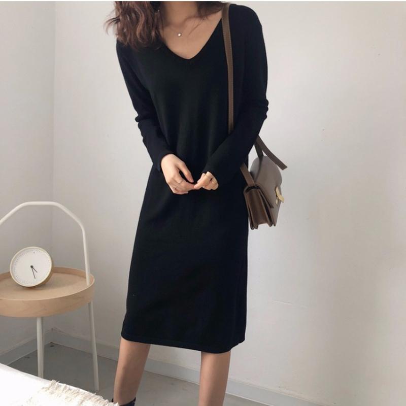 Váy len tăm cổ tim dáng xuông-VAY14 tại Shoptienich92 sti2046