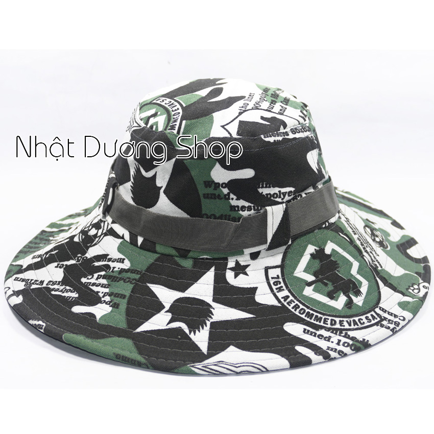 [HCM]Nón tai bèo nón bo nam nón lính mùa hè xanh vành rộng chống nắng tốt - 2