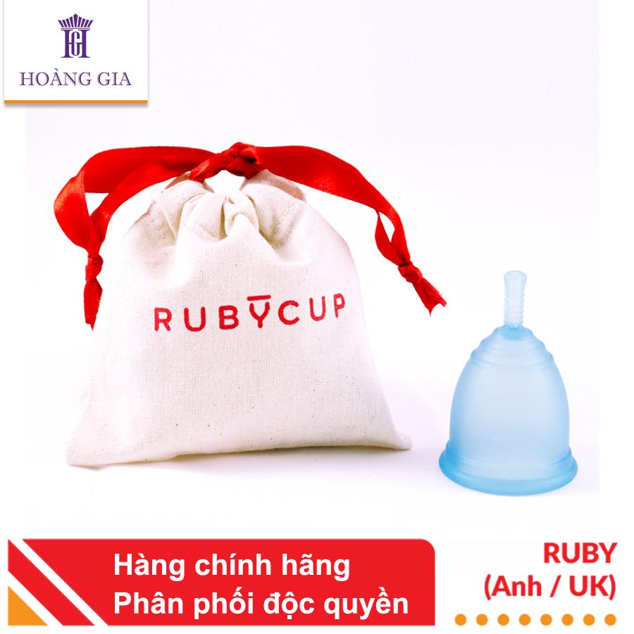 Cốc nguyệt san Ruby cup, màu Xanh size vừa Medium - Ruby Cup Menstrual Cup