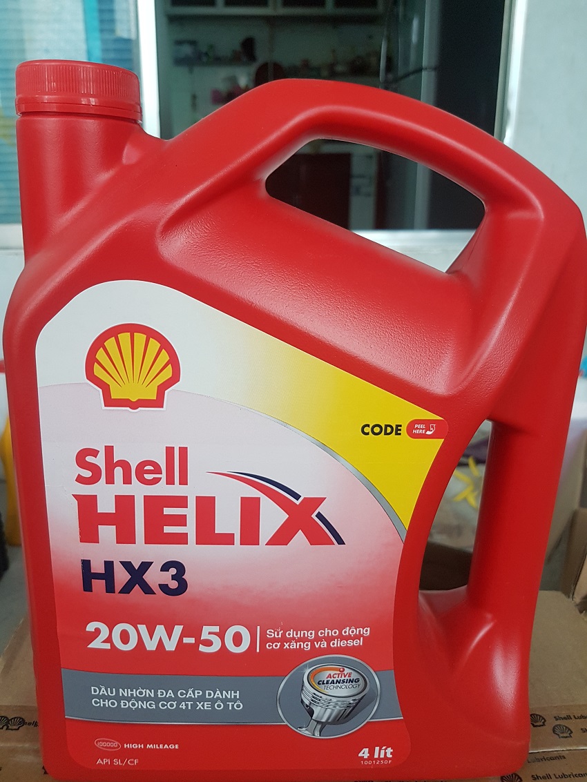 Dầu nhớt xe ô tô Shell Helix HX3 API SL 20W-50