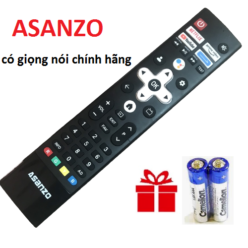 Điều khiển tivi asanzo giọng nói chính hãng, Remote TV asanzo NETFLIX