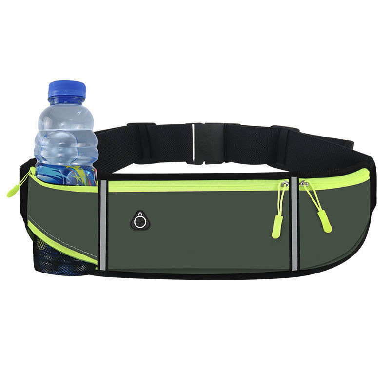 Túi Đeo Hông Thể Thao Nam Nữ, Đai Đeo Bụng Đa Năng Đựng Điện Thoại Tập Gym Chạy Bộ, Có lỗ tai nghe thông minh và dải phản quang an toàn Màu XÁM