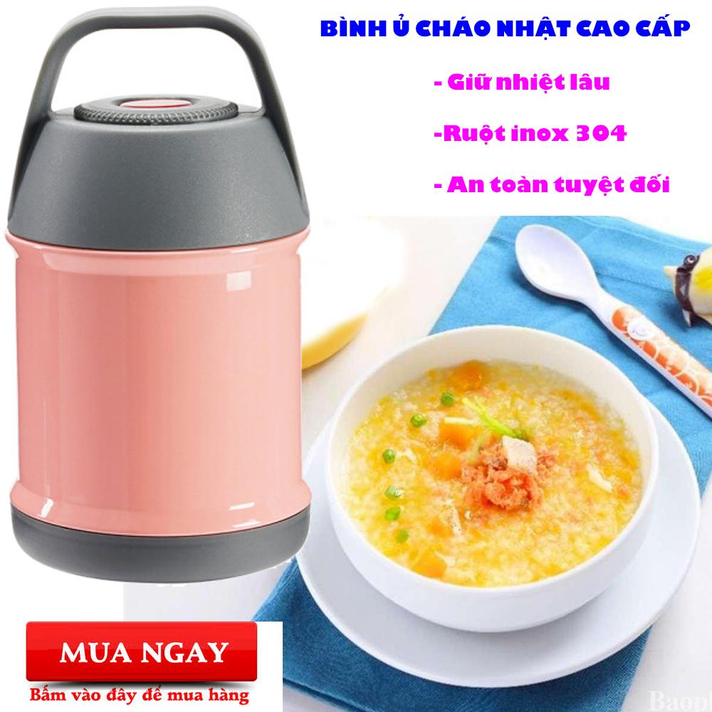 Ủ Cháo Nhật, binh giu nhiet giữ nhiệt 2 lớp