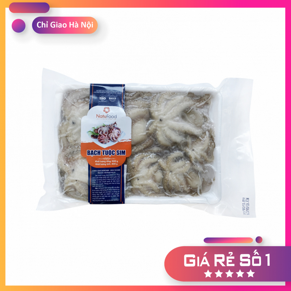 Bạch Tuộc Sim Tươi Nguyên Con Loại 1 Khay 400G - Hải Sản Cao Cấp NatuFood [Chỉ Giao HN]