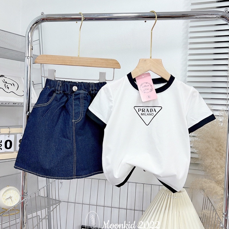 Sét đồ bé gái size 10-20kg, sét áo thun cộc tay kèm chân váy cho bé gái, đầm bé gái, áo thun bé gái, sét đồ cho bé