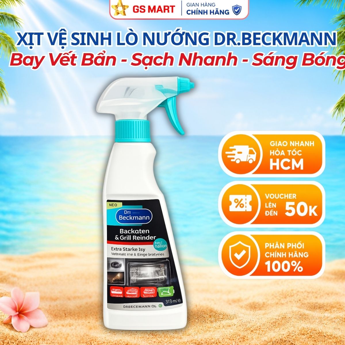 Chai Vệ Sinh Lò Nướng Lò Vi Sóng Nồi Chiên Không Dầu Dr. BeckMann 375ml Chính Hãng Đức