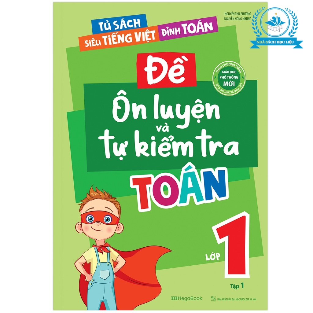 Sách Combo 4 cuốn Đề ôn luyện và tự kiểm tra Toán, Tiếng Việt lớp 1 - Nhà sách Học Liệu