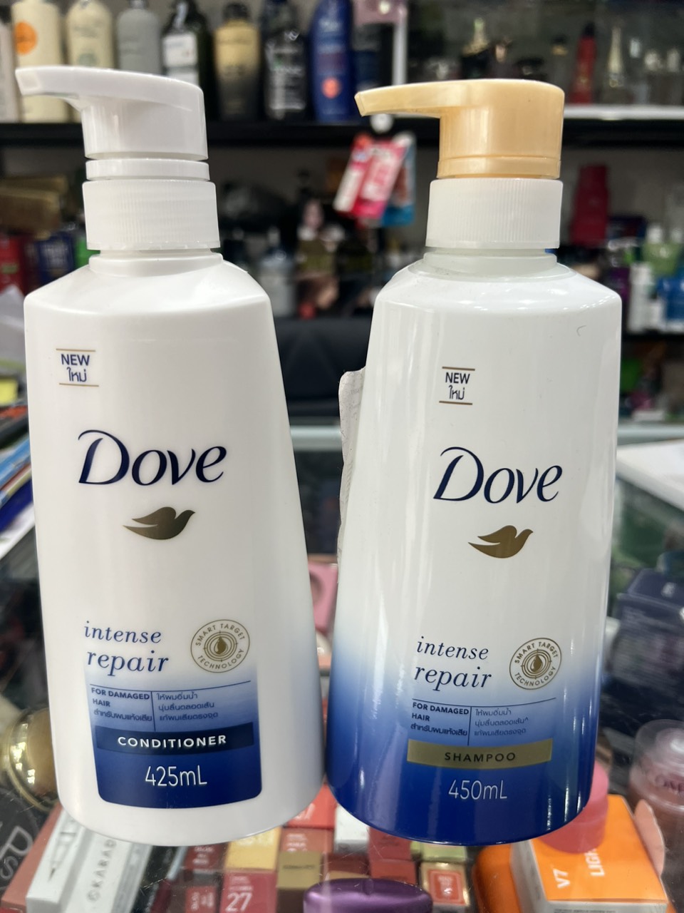 Cặp dầu gội xả dove intense repair thái lan 450ml + 425ml