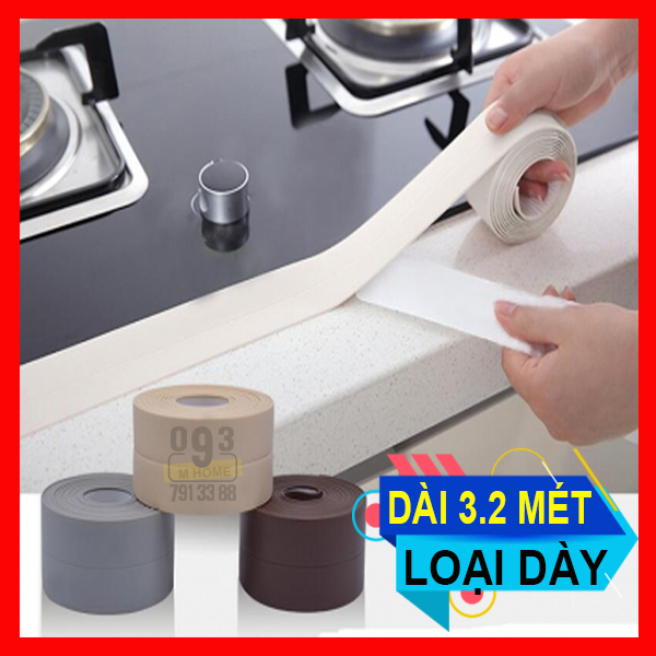 Băng Keo Dán Góc Tường Nhà Tắm Nhà Bếp Chống Thấm Nước Dài 3.2 mét x Rộng 3.8cm