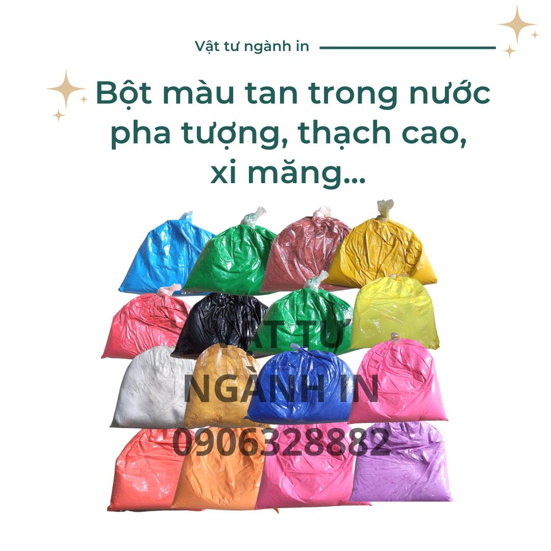 1 kg Bột màu dùng pha tượng, pha thạch cao, vôi, xi măng, chà ron gạch, sơn chậu...
