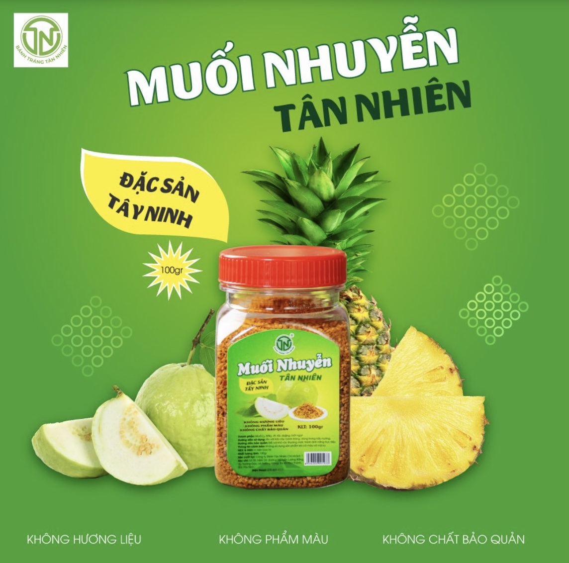 Muối tôm Tây Ninh hiệu Tân Nhiên-hủ 100gr