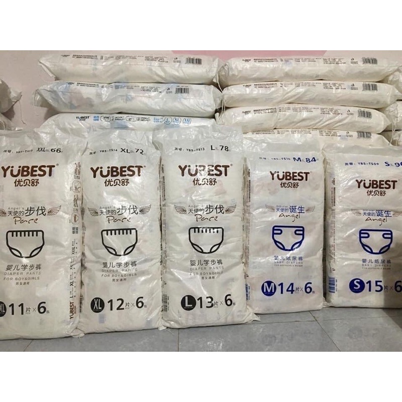 Bỉm tã dán/quần yubest angle sz s90m84l78