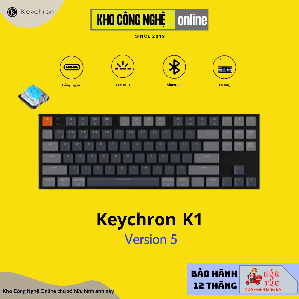 [Mã 158ELSALE giảm 7% đơn 300K] Keychron K1 - Bàn phím cơ Keychron K1 (Version 4)