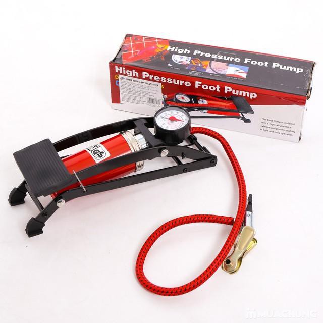 Bơm hơi đạp chân mini - Bơm xe đạp - Bơm xe máy, Bơm hơi Ô Tô - Xe Máy Đa Năng Gọn nhẹ -TOP GIÁ RẺ HCM