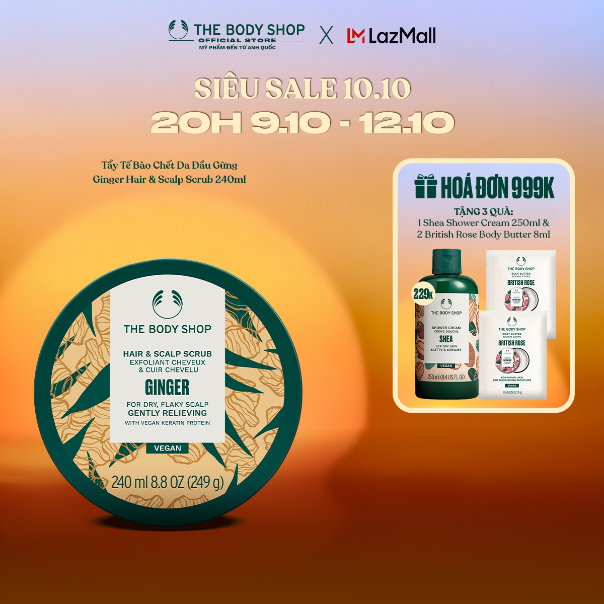 Tẩy Tế Bào Chết Da Đầu Gừng Ginger Hair & Scalp Scrub 240ml